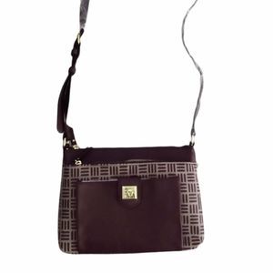 Anne Klein Lion Logo Signature Crossbody Bag